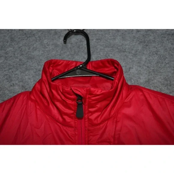 KJUS Ski Jacket Women's 38 / M Red Pink Insulated Primaloft Puffer Snow Full Zip